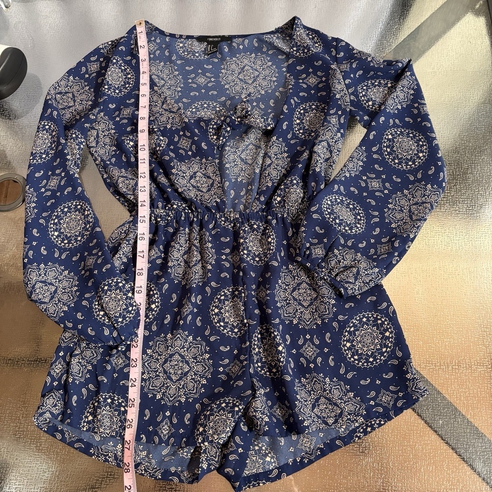 Forever 21 Romper Womens Small Indie Festival Summer Vacation Travel Resortwear - Picture 3 of 5